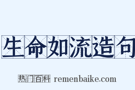 生命如流造句是什么意思的图片